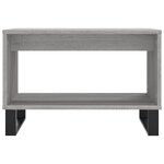 vidaXL Table basse sonoma gris 60x50x40 cm bois d'ingénierie