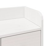 vidaXL Lit bibliothèque sans matelas blanc 90x200cm bois de pin massif