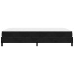 vidaXL Lit à ressorts avec matelas Noir 160 x 200 cm tissu