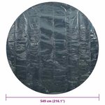 vidaXL Film solaire de piscine flottant PE 549 cm Noir et bleu