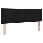 vidaXL Lit avec sommier avec matelas & LED Noir 140x200 cm Tissu