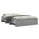 vidaXL Cadre de lit sans matelas sonoma gris 120x190 cm