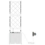 vidaXL Pots de jardin Blanc 40 x 40 x 142 cm Acier