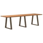 vidaXL Table à manger marron clair 280x80x74 cm rectangulaire
