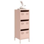 vidaXL Buffet haut rose 39x35x103 5 cm acier