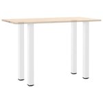 vidaXL Pieds de table de bar 4 pièces Blanc 90-92 cm Acier
