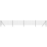 vidaXL Clôture en treillis métallique anthracite 1 1x10 m