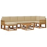 vidaXL Ensemble de canapés d'extérieur 8 Pièces Naturel et Beige