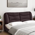 vidaXL Coussin de tête de lit Hvar marron foncé 160 cm tissu