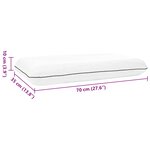 vidaXL Coussin de sommeil Uni Blanc 70 x 35 x 10 cm