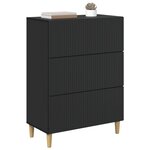 vidaXL Armoire à tiroirs Noir 66 x 34 5 x 90 cm Bois d'ingénierie
