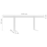 vidaXL Dossier pour canapé palette Blanc 110 cm Fer