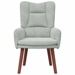 vidaXL Fauteuil relaxant Gris clair 63 x 67 x 94 cm Velours