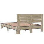 vidaXL Cadre de lit sans matelas chêne sonoma 135x190 cm