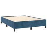 vidaXL Sommier à lattes de lit et matelas Bleu foncé 140x190cm Velours