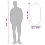 vidaXL Miroir mural Argenté 90x40 cm Ovale