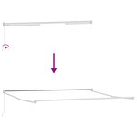 vidaXL Auvent Rétractable Manuel Gris 400x300 cm