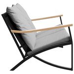 vidaXL Banc de jardin avec coussins 120 cm noir acier