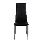 vidaXL Chaises à manger lot de 4 noir similicuir