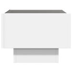 vidaXL Table de chevet avec LED infini blanc 40x40x30 cm