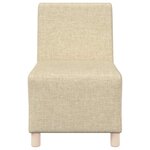 vidaXL Unité de Sofa Modulaire Sans Accoudoirs 2 Pièces Crème