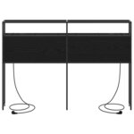 vidaXL Tête de lit de rangement Chêne noir 160 cm Bois d'ingénierie