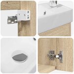 vidaXL Meuble de salle de bain avec robinet Chêne Sonoma