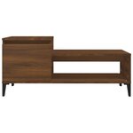 vidaXL Table basse Chêne marron 100x50x45 cm Bois d'ingénierie