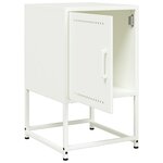 vidaXL Tables de chevet 2 Pièces blanc 36x39x60 5 cm acier