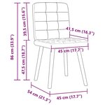 vidaXL Chaises à manger lot de 6 noir tissu