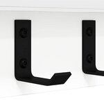 vidaXL Porte-manteau mural Blanc 80 x 10 5 x 10 5 cm Bois d'ingénierie