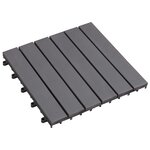 vidaXL Carreau de terrasse 20 Pièces Gris 30 x 30 cm Bois d'acacia