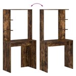 vidaXL Bureau Chêne fumé 78.5 x 37 x 154.5 cm Bois d'ingénierie