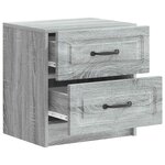 vidaXL Cabinet de chevet avec tiroir Sonoma gris 43 x 34 5 x 44 5 cm