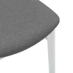 vidaXL Chaises à manger coussins 2 Pièces blanc bois massif caoutchouc