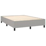 vidaXL Sommier à lattes de lit avec matelas Gris clair 140x200cm Tissu