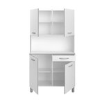 Buffet de cuisine - Blanc - 4 portes - 101 cm