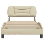 vidaXL Cadre de lit sans matelas Hvar crème 100x200 cm tissu