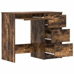 vidaXL Bureau Chêne fumé 90x45x76 cm Bois d'ingénierie
