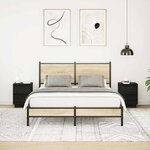 VidaXL Tables de chevet avec lumières LED 2 Pièces noir 38x34x50 cm