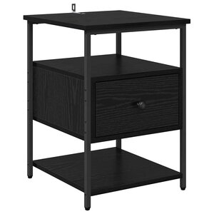 vidaXL Cabinet de chevet Chêne noir 40 x 42 x 56 cm Bois d'ingénierie