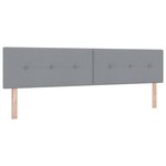 vidaXL Tête de Lit LED avec des lumières à LED Gris clair 200 cm tissu