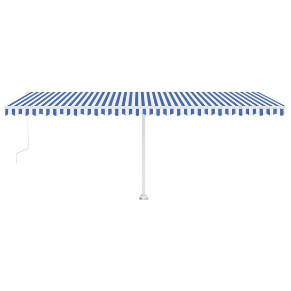 vidaXL Auvent automatique sur pied 600x300 cm Bleu/Blanc
