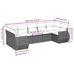 vidaXL Salon de jardin avec coussins 7 Pièces beige résine tressée