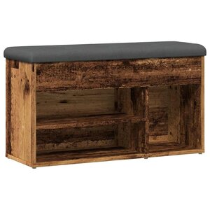 vidaXL Banc à chaussures vieux bois 82x32x45 5 cm bois d'ingénierie