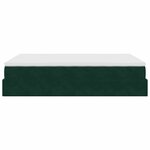 vidaXL Cadre de lit ottoman avec matelas vert foncé 140x190 cm velours