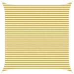 vidaXL Voile d'ombre Jaune et blanc 4 5 x 4 5 m HDPE