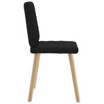 vidaXL Chaises à manger lot de 4 noir tissu