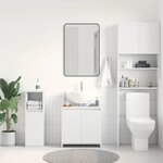 vidaXL Armoire de salle de bain Blanc 60x33x61 cm Bois d'ingénierie