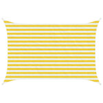 vidaXL Voile d'ombre Jaune et blanc 2 x 3 m HDPE